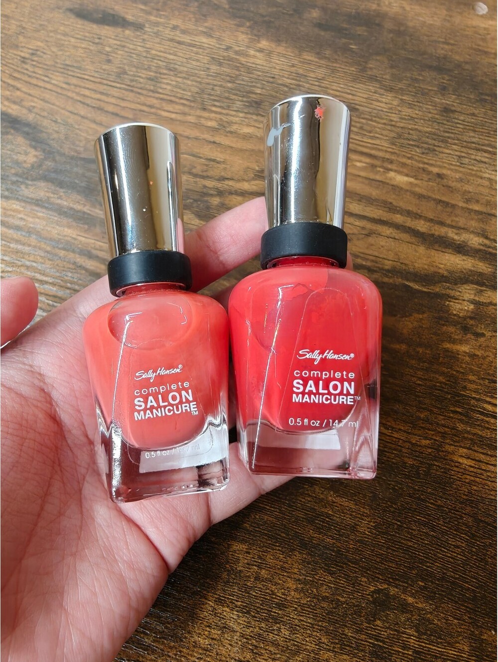 Sally Hansen Complete Salon Manicure Nail Polish Lot 2 Kook-A-Mango 560 Coral